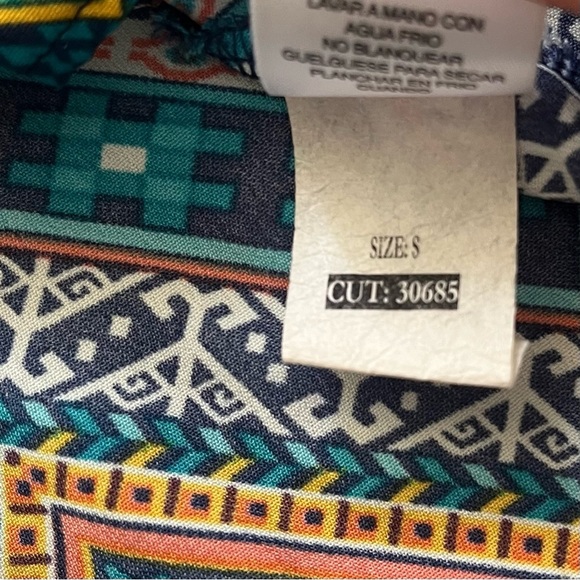 Signature Studio contemporary style chevron pattern top tunic S multicolor - Picture 9 of 14